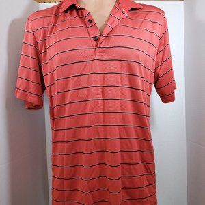 Golden Bear Performance Red Striped Polo Shirt